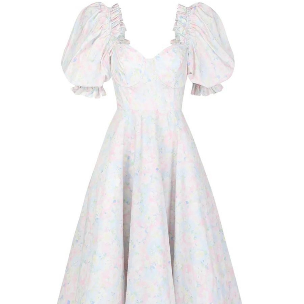 Selkie Pastel Bouquet Tea Rose Dress